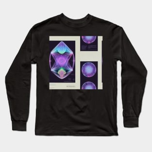 Sacred Geometry Glyphic Pattern Long Sleeve T-Shirt